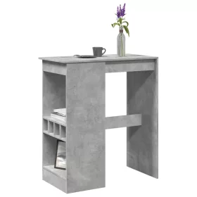   Betonszürke szerelt fa bárasztal tárolókkal 90x47,5x103,5 cm