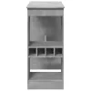 Betonszürke szerelt fa bárasztal tárolókkal 90x47,5x103,5 cm