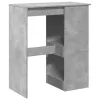 Betonszürke szerelt fa bárasztal tárolókkal 90x47,5x103,5 cm