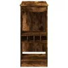 Füstös tölgy szerelt fa bárasztal tárolókkal 90x47,5x103,5 cm
