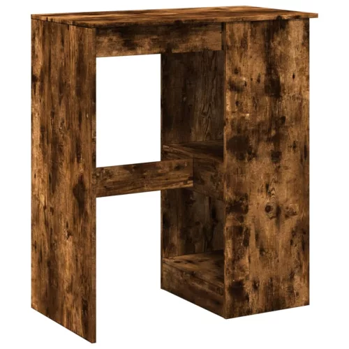 Füstös tölgy szerelt fa bárasztal tárolókkal 90x47,5x103,5 cm