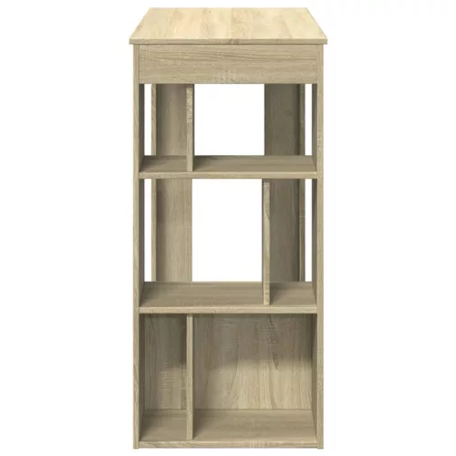 Sonoma tölgy szerelt fa bárasztal tárolókkal 102x50x103,5 cm
