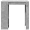 Betonszürke szerelt fa tárolórekeszes bárasztal 102x50x103,5 cm
