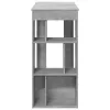 Betonszürke szerelt fa tárolórekeszes bárasztal 102x50x103,5 cm