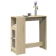 Sonoma tölgy szerelt fa bárasztal tárolókkal 101x40x103,5 cm