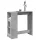 Betonszürke szerelt fa tárolórekeszes bárasztal 101x40x103,5 cm
