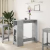 Betonszürke szerelt fa tárolórekeszes bárasztal 101x40x103,5 cm