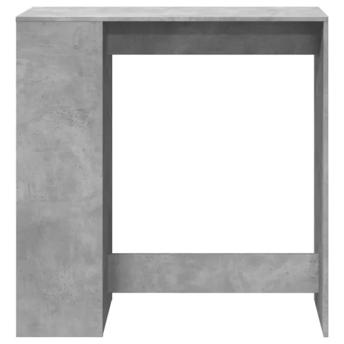 Betonszürke szerelt fa tárolórekeszes bárasztal 101x40x103,5 cm
