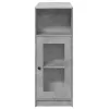 Betonszürke szerelt fa tárolórekeszes bárasztal 101x40x103,5 cm