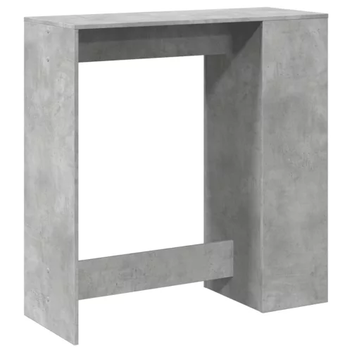 Betonszürke szerelt fa tárolórekeszes bárasztal 101x40x103,5 cm