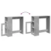 Betonszürke szerelt fa tárolórekeszes bárasztal 101x40x103,5 cm