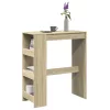 Sonoma tölgy szerelt fa bárasztal tárolókkal 90 x 40 x 103,5 cm