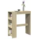 Sonoma tölgy szerelt fa bárasztal tárolókkal 90 x 40 x 103,5 cm
