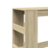 Sonoma tölgy szerelt fa bárasztal tárolókkal 90 x 40 x 103,5 cm