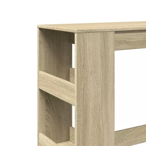 Sonoma tölgy szerelt fa bárasztal tárolókkal 90 x 40 x 103,5 cm