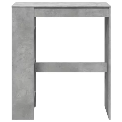 Betonszürke szerelt fa tárolórekeszes bárasztal 90x40x103,5 cm