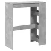 Betonszürke szerelt fa tárolórekeszes bárasztal 90x40x103,5 cm