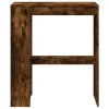 Füstös tölgy szerelt fa bárasztal tárolókkal 90 x 40 x 103,5 cm