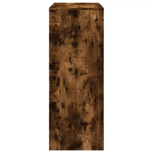 Füstös tölgy szerelt fa bárasztal tárolókkal 90 x 40 x 103,5 cm