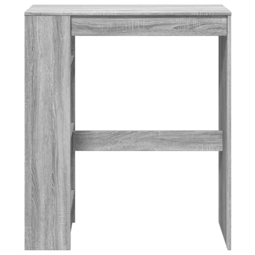 Szürke sonoma szerelt fa bárasztal tárolókkal 90x40x103,5 cm