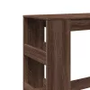 Barna tölgy szerelt fa tárolórekeszes bárasztal 90x40x103,5 cm