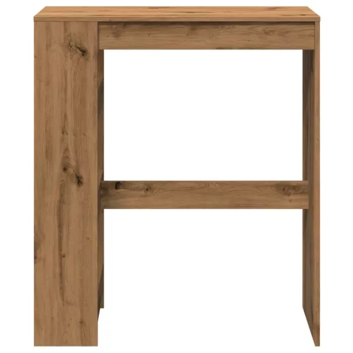 Kézműves tölgy szerelt fa bárasztal tárolókkal 90x40x103,5 cm