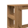 Kézműves tölgy szerelt fa bárasztal tárolókkal 90x40x103,5 cm