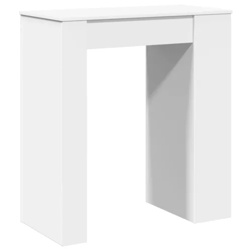 Fehér szerelt fa tárolórekeszes bárasztal 95 x 47 x 103,5 cm