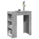Betonszürke szerelt fa tárolórekeszes bárasztal 95x47x103,5 cm