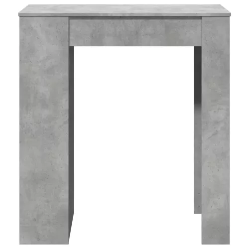 Betonszürke szerelt fa tárolórekeszes bárasztal 95x47x103,5 cm
