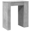 Betonszürke szerelt fa tárolórekeszes bárasztal 95x47x103,5 cm