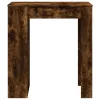 Füstös tölgy szerelt fa bárasztal tárolókkal 95 x 47 x 103,5 cm