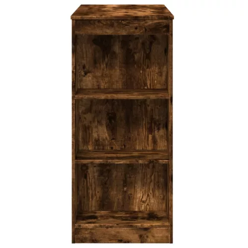 Füstös tölgy szerelt fa bárasztal tárolókkal 95 x 47 x 103,5 cm