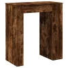 Füstös tölgy szerelt fa bárasztal tárolókkal 95 x 47 x 103,5 cm
