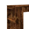 Füstös tölgy szerelt fa bárasztal tárolókkal 95 x 47 x 103,5 cm