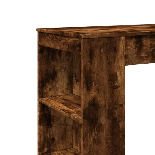 Füstös tölgy szerelt fa bárasztal tárolókkal 95 x 47 x 103,5 cm