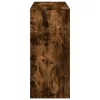 Füstös tölgy színű szerelt fa bárasztal polccal 124x46x103,5 cm