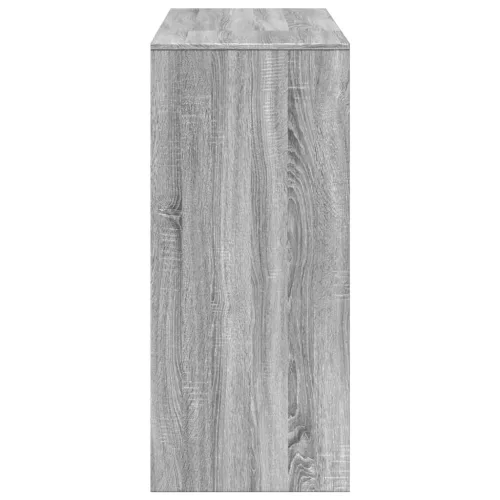 Szürke sonoma szerelt fa bárasztal polccal 124 x 46 x 103,5 cm