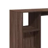Barna tölgy színű szerelt fa bárasztal polccal 124x46x103,5 cm