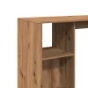 Kézműves tölgy szerelt fa bárasztal polccal 124 x 46 x 103,5 cm
