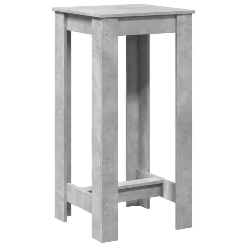 Betonszürke szerelt fa bárasztal 51 x 50 x 103,5 cm