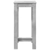 Betonszürke szerelt fa bárasztal 51 x 50 x 103,5 cm