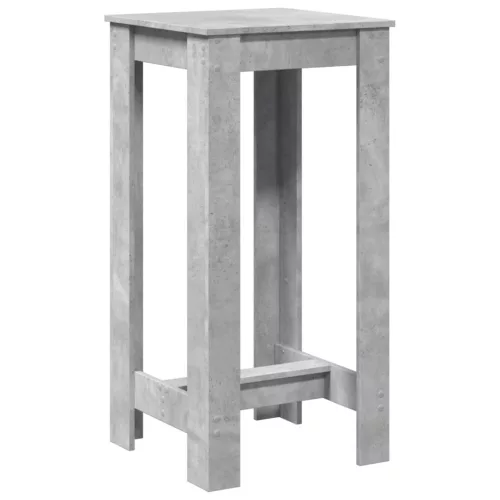 Betonszürke szerelt fa bárasztal 51 x 50 x 103,5 cm