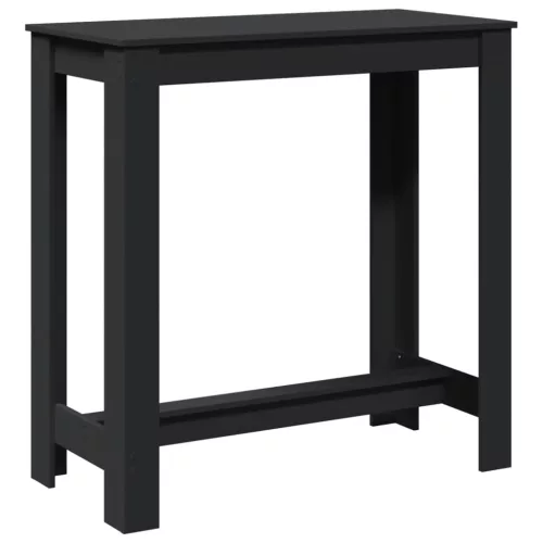 Fekete szerelt fa bárasztal 102 x 50 x 103,5 cm