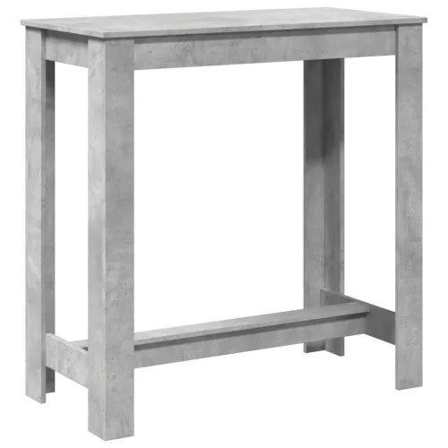 Betonszürke szerelt fa bárasztal 102 x 50 x 103,5 cm
