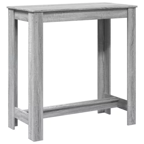Szürke sonoma színű szerelt fa bárasztal 102 x 50 x 103,5 cm