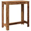 Antik fa színű szerelt fa bárasztal 102 x 50 x 103,5 cm