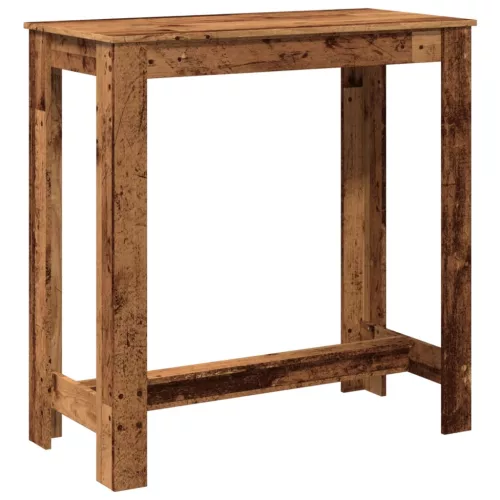Antik fa színű szerelt fa bárasztal 102 x 50 x 103,5 cm