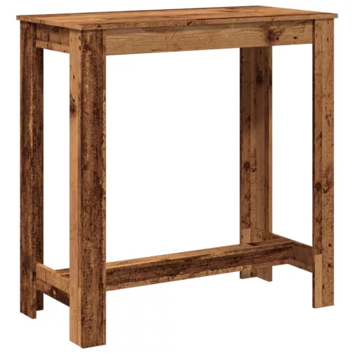 Antik fa színű szerelt fa bárasztal 102 x 50 x 103,5 cm