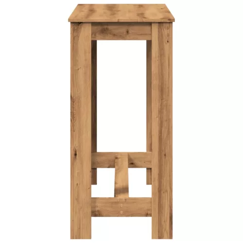 Kézműves tölgy színű szerelt fa bárasztal 102 x 50 x 103,5 cm